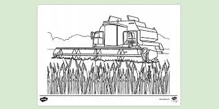 Free coloring sheets to print and download. Free Combine Harvester Farming Harvest Colouring Sheet