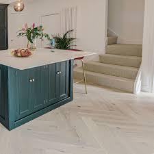 Hampton Herringbone 14mm Parquet Engineered Flooring Oak Cream Matt Lacquered In 2020 Engineered Flooring Kitchen Flooring Kitchen Island Alternatives