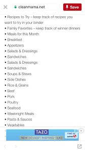 Cook Book Categories Diy Recipe Binder Breakfast Appetizers Save Food