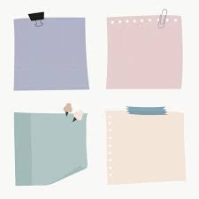 Set Of Notepaper On Transparent Premium Image By Rawpixel Com Chayanit Note Paper Photo Collage Template Pastel Paper