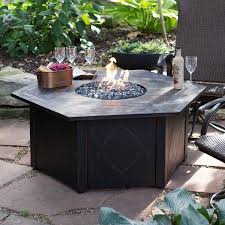 Uniflame 55 In Hexagon Slate Lp Fire Pit Table Walmart Com Propane Fire Pit Table Outdoor Fire Pit Table Gas Fire Pit Table