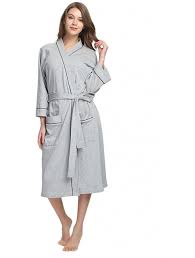 Shop stylish dressing gowns & robes for women. Buy Heartnice Womens Cotton Robe Soft Kimono Spa Knit Bathrobe Lightweight Long Online Topofstyle