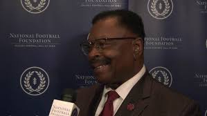 Coach Joe Taylor at the College Football Hall of Fame