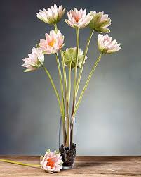 Water Lily Silk Flower Stem Silk Flower Arrangements Flower Arrangements Silk Flowers