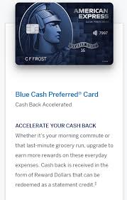 The rewards you earn on your blue business cash card are automatically applied as statement credits to your card account at the end of each billing cycle. Amex Blue Cash Preferred Design Change Myfico Forums 5606624
