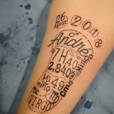 Fati Tattoo Pie Bebe Con Datos El Primero Para Mi Cuni Facebook