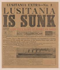sinking of the lusitania for or