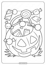 As your kid colors, say a bit about each one but also add how too much consumption is harmful. Printable Halloween Candy Pdf Coloring Page