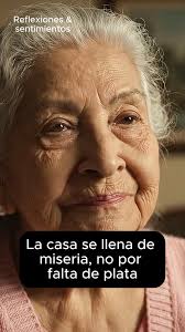 La casa se llena de miseria, no por falta de plata