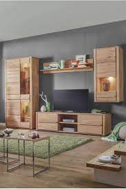 wohnwand eichefarben massivholz wohnen wohnzimmerdesign familienzimmer einrichtung