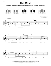 Lyrics of the rose by bette midler: The Rose Sheet Music Bette Midler Super Easy Piano