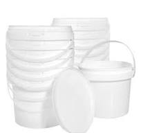 Amazon.com: SENONAPO 13 Pack 1.5 Quart White Plastic Bucket ...