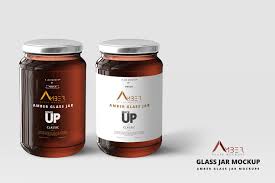 Amber Glass Jar Mockup Amber Glass Jars Glass Jars Amber Jars