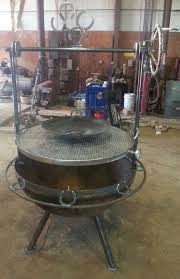 Pin By Steven Vaughn On Stuff I Ve Made Fire Pit Grill Homemade Fire Pit Bbq Pit