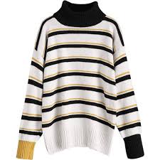 Black And Yellow Striped Sweater Pullover Turtleneck Stripes Sweater Black 30 Liked On Polyvore Featuring Tops Sweaters Turtleneck Pullove Polo Neck Sweaters Sweaters Striped Turtleneck