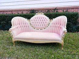These pink sofas show just how much fun you can have when you take a chance with an interesting color on a large piece of furniture. Priscilla Our Cotton Candy Pink Sofa Www Rentmydust Com Pink Furniture Victorian Sofa Couch Makeover