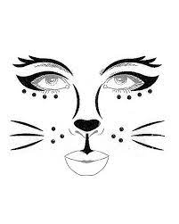 Black Cat Face Decal Spirithalloween Com Cat Halloween Makeup Cat Halloween Costume Face Painting Halloween