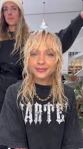 Trendy Shaggy Bangs and Textured Hair