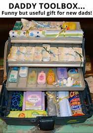 Daddy Tool Box Such A Cute Idea Diapercakeideas Automobile Baby Shower Baby Shower Snacks Boy Baby Shower Gifts