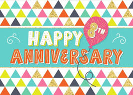 Birthday Wishes For Employee Email Employee Anniversary 8 Years Happy Anniversary And Colorful Pattern Card Ad Sponsored Employee Anniversary Cards Card Patterns Birthday Cards For Mother