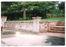 Building Brick Paths And Stone Walls Creates A Magical Landscape Description From Uk Pinterest Com I Searched For Brick Garden Retaining Wall Backyard Fences