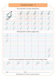 Print out individual letter worksheets or assemble them all into a complete workbook. Capital Letter J In Cursive Suryascursive Com
