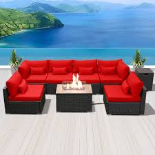 Maybe you would like to learn more about one of these? Modenzi Outdoor Sectional Patio Furniture With Propane Fire Pit Table Espresso Brown Wicker Resin Garden Conversation Sofa Set G7 Sofa Rectangular Fire Pit Red Buy Online In Antigua And Barbuda At Antigua Desertcart Com