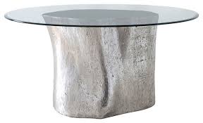 Maybe you would like to learn more about one of these? 36 Dining Table Log Base 60 Glass Top Silver Leaf Resin 460 Contemporary Dining Tables By Noble Origins Llc Houzz