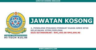 Kerja kosong online malaysia 2017. Jawatan Kosong Kerajaan Pihak Berkuasa Tempatan Pihak Berkuasa Tempatan Hi Tech Kulim Pihak Berkuasa Tempatan Taman Perindustrian Hi Kulim Need A Job Tech