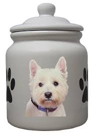 West Highland Terrier Ceramic Color Cookie Jar: Head