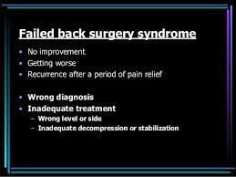 Approach To Failed Back Surgery Syndrome Fbss Agrasen Hospital Gon