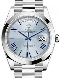 Acquista rolex 228206 a prezzi imbattibili su chrono24. Rolex Day Date 40 228206 Blurp Ice Blue Quadrant Motif Roman Platinum President Brand New