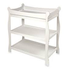Buy Buy Baby Badger Basket Sleigh Changing Table White 99 99 Purchased Baby Changing Tables Nursery Changing Table Changing Table
