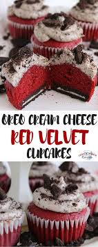 Oreo Cream Cheese Red Velvet Cupcakes Recipe Oreo Cream Oreo Savoury Cake