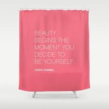 Coco Chanel Be Yourself Quote Shower Curtain By Thingsthatsing 79 00 Shower Be Yourself Quotes Shower Curtain