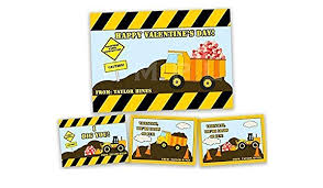 The fourth little valentine said, i do too. Amazon Com Construction Zone Classroom Valentines For Kids Boy Dump Truck Handmade