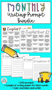 Monthly Writing Prompt Calendars And Paper Writing Prompts For Kids Daily Writing Prompts Writing Prompts