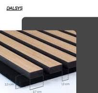 Dalsys Pannelli acustici 60x60cm, 4 pezzi rovere chiaro, rivestimento  pareti, pannelli in legno per pareti, parete lamellare con isolamento  acustico : ...