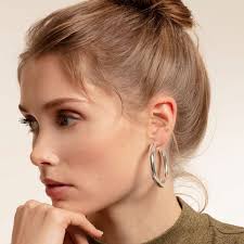 Large chunky silver hoop earrings. Thomas Sabo Sterling Silver Classic Extra Large Hoops Cr638 001 21 Mens Women Peter Jackson The Jeweller