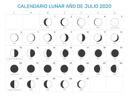 De acuerdo con la nasa, toda la. Calendario Lunar Julio Ano 2020 Fases Lunares