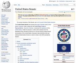 Someone Just Edited The Senate S Wikipedia Page In The Most Savage Way Huffpost In 2020 Senate United States Senate Us Senate