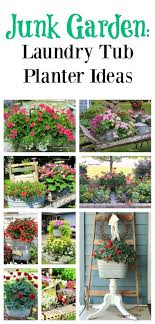 Galvanized Laundry Tub Planter Ideas Containergarden Annuals Junkgarden Gardenjunk Garden Junk Container Gardening Creative Planter