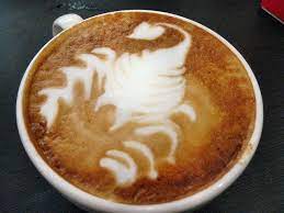 kahve falinda akrep coffee art foam art coffee