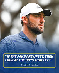Scottie Scheffler had a blunt message