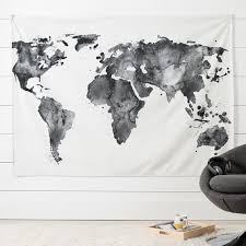 Color of this one is jewel and has colors of parchment gray background with shades of navy blue, shades of green (artichoke, olive), shades of gold, shades of wine. World Map Dorm Tapestry Pottery Barn Teen