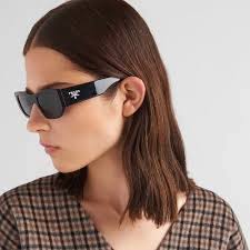 NEW PRADA PRA01S 1AB5S0 CAT EYE PRADA SUNGLASSES SPR A01 BLACK PR A01S