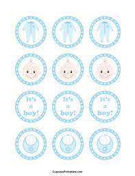 Printable It S A Boy Cupcake Toppers Baby Shower Cupcake Toppers Cupcakes For Boys Baby Shower Tags