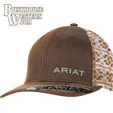 Ariat Brown Aztec Mesh Cap Bone Feminino Feminino E Masculino Feminino