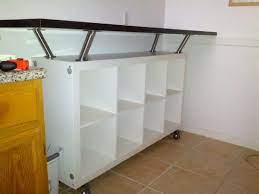 This is such a great, fresh ikea hack to start with. Breakfast Bar With Lot Of Storage Space Ikea Hackers Bar Table Diy Ikea Hack Kids Room Ikea Diy