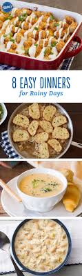 Rain calls for warming comfort food and our recipes are sure to keep you cosy. Save These 10 Easy Dinners For A Rainy Day Comfort Food Recipes Dinners Easy Dinner Cheap Easy Meals